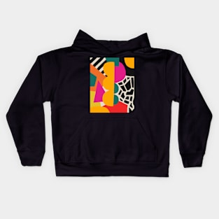 Abstract geometric art 80s style Kids Hoodie